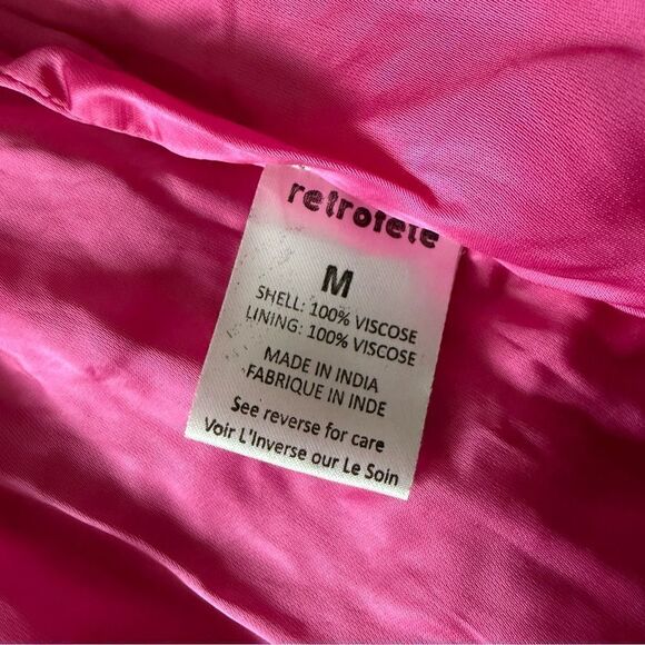 NWT Retrofete Sequins Beaded Gabrielle Robe Wrap Dress in Hot Pink Size M - Picture 5 of 10